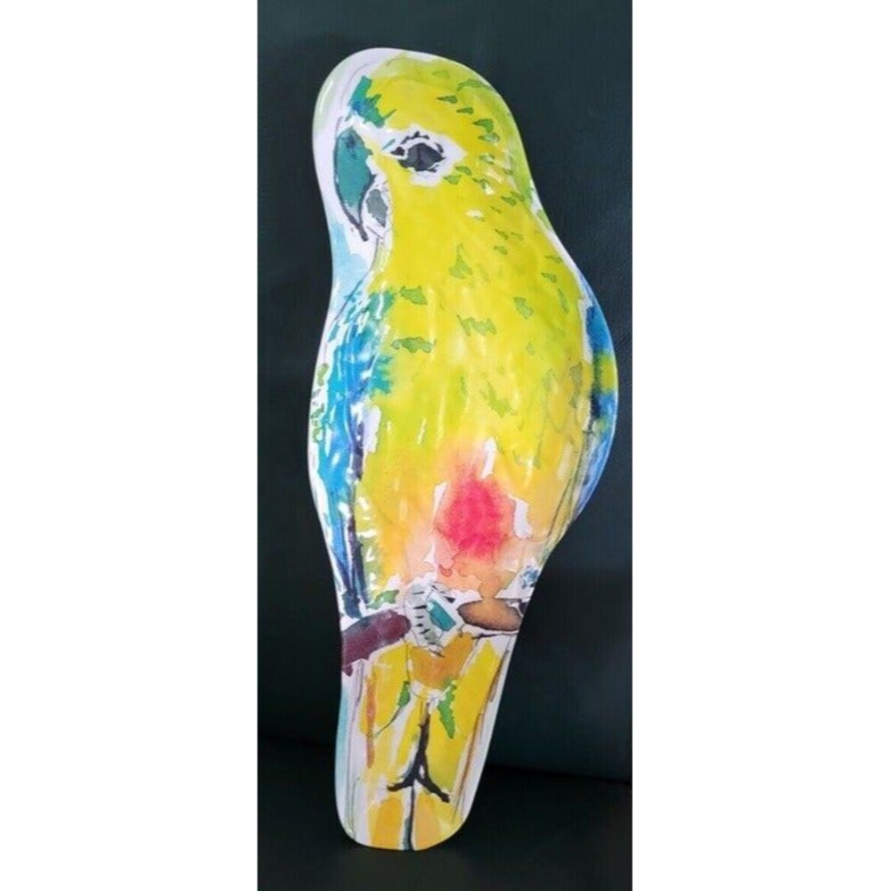 Pier 1 Parrot Tropical Bird MELAMINE Large 17" Serving Tray Platter New w Tags